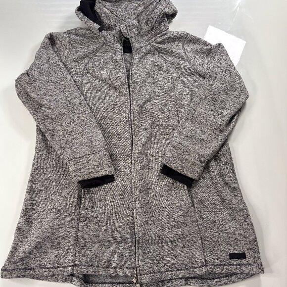 Calvin Klein Performance Women’s Hooded Zip Jacket 3X Gray Longline Detachable H - Picture 1 of 6